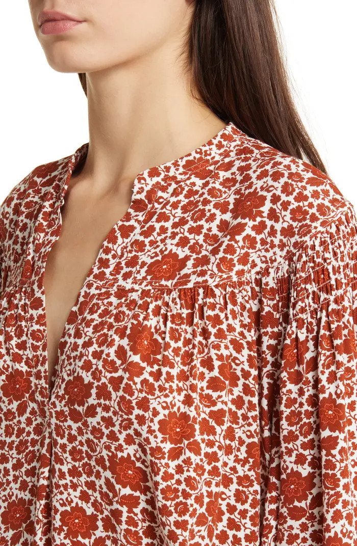 Smocked Shoulder Popover Blouse | Nordstrom
