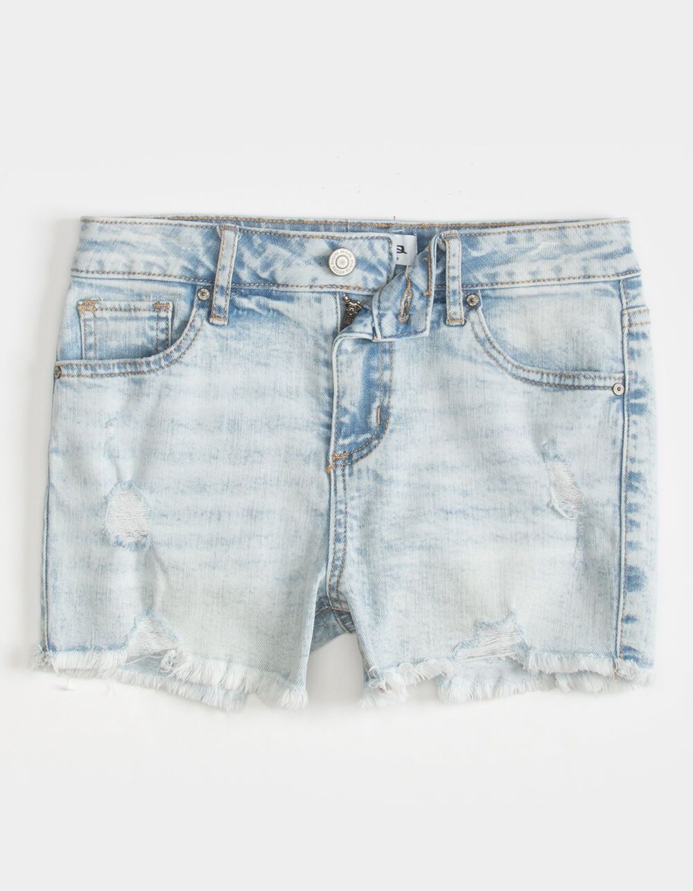 RSQ Vintage High Rise Destructed Girls Denim Shorts | Tillys