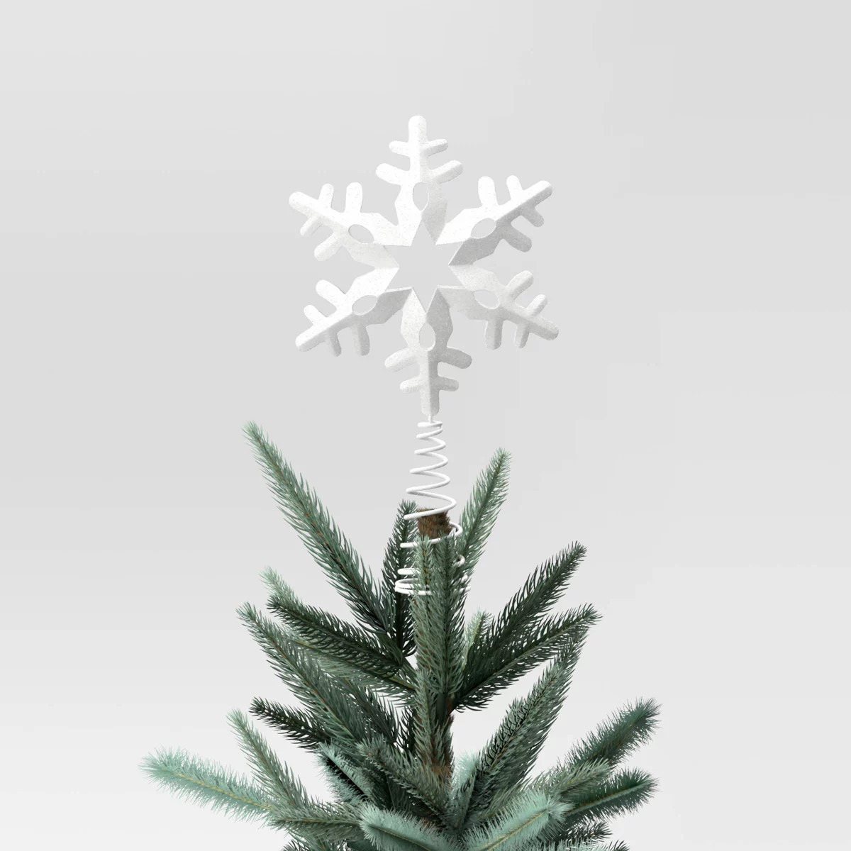 14" Metal Snowflake Christmas Tree Topper White - Wondershop™: Traditional Indoor Decor: Tradit... | Target