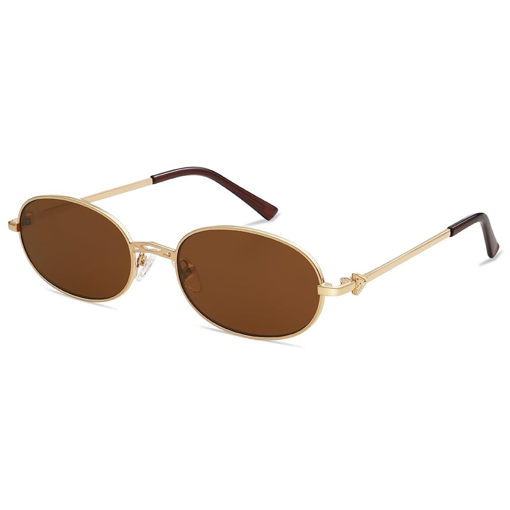Retro Oval Sunglasses for Women Men Trendy Designer 90s Sun Glasses Classic Shades AP3662 | Amazon (US)