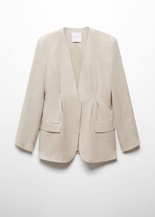 Blazer suit 100% linen -  Women | Mango United Kingdom | MANGO (UK)