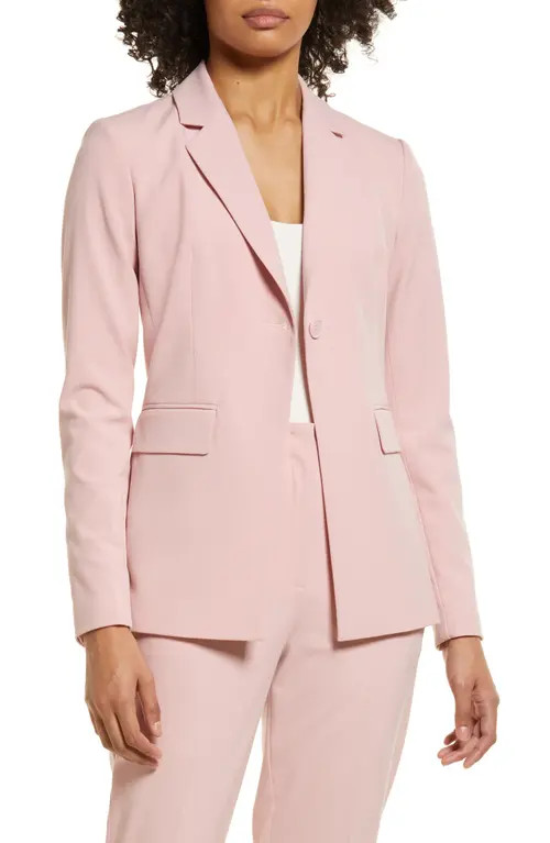 Nordstrom Cinched Waist Blazer in Pink Zephyr at Nordstrom, Size X-Small | Nordstrom