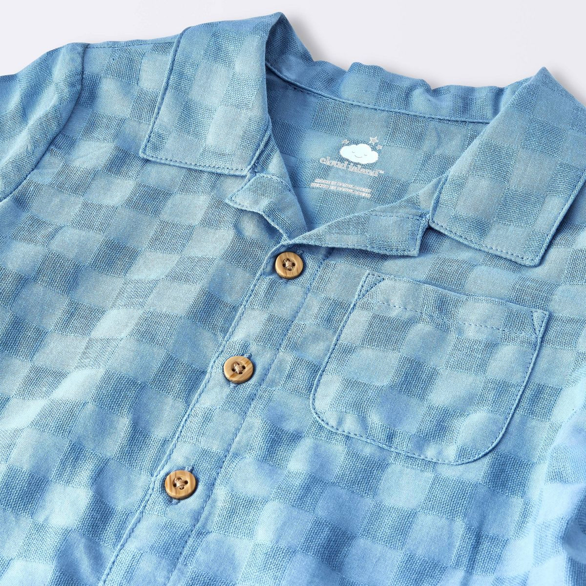 Baby Boys' Checkered Top & Bottom Set - Cloud Island™ Blue | Target