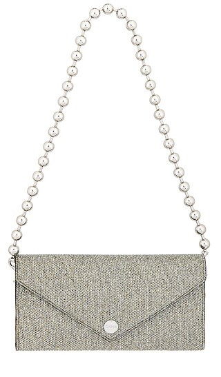 Banner Envelope Chain Wallet Glitter in Gold | Revolve Clothing (Global)