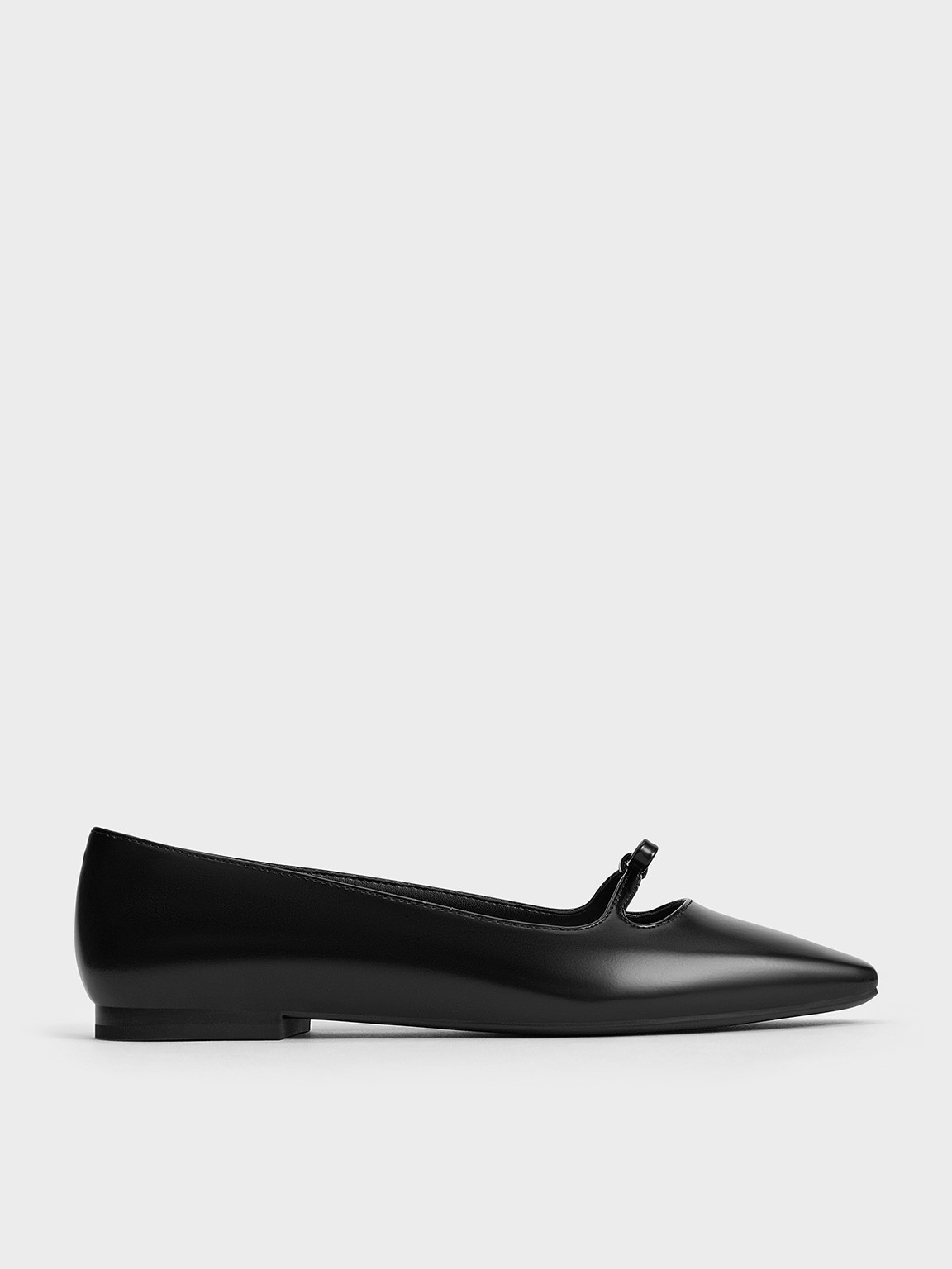 Bow Square-Toe Ballet Flats
    
         - Black Box | Charles & Keith UK