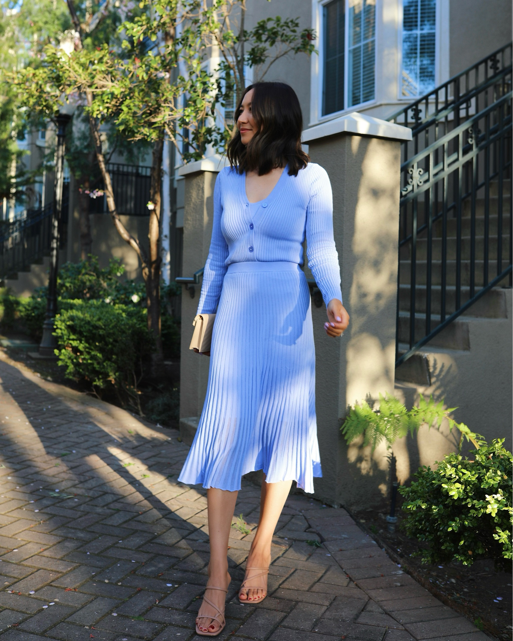 Spring matching cardigan & midi skirt 

Wearing xs - under $100 find 

#LTKunder100 #LTKSeasonal #LTKstyletip