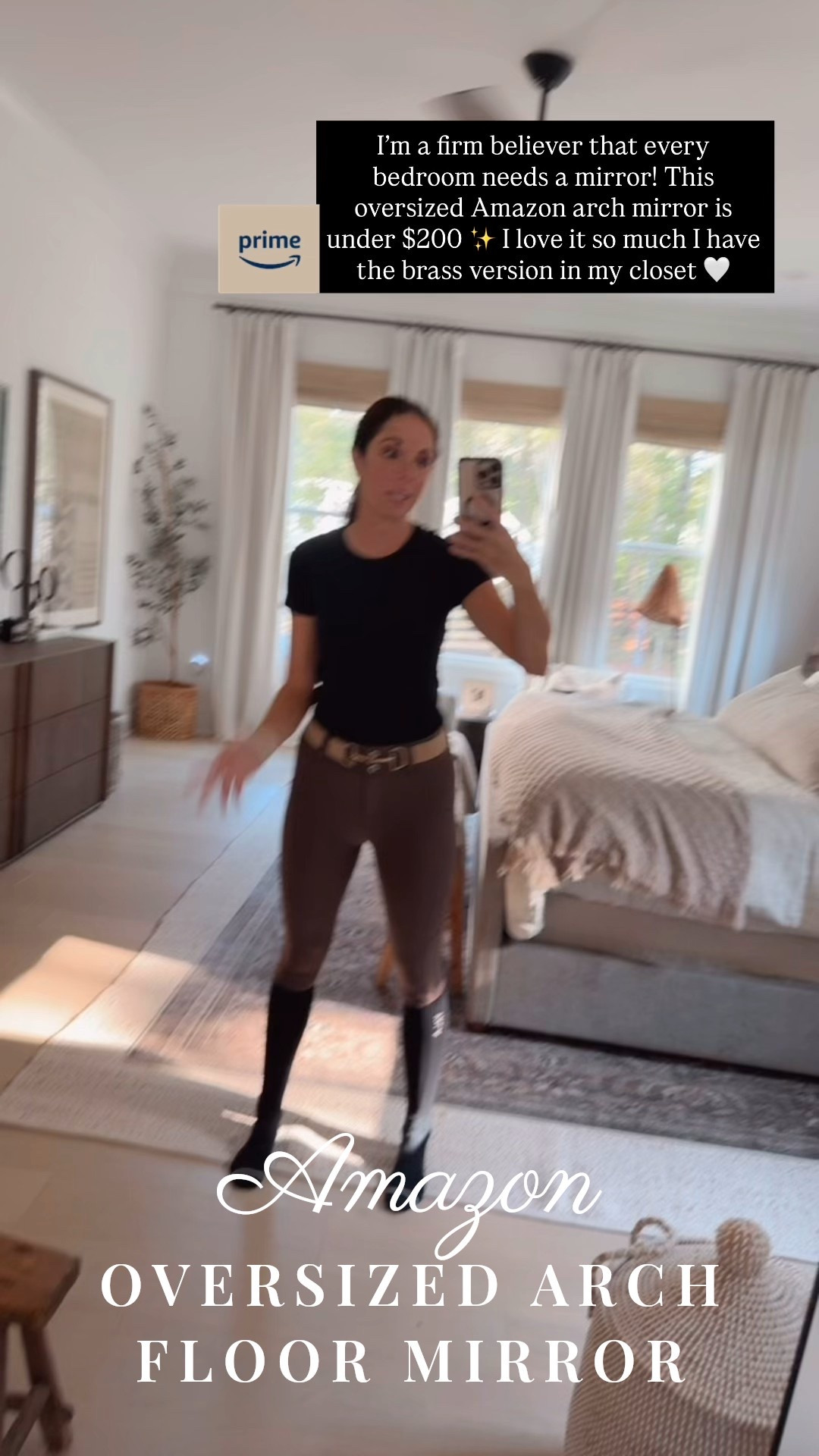 Amazon oversized floor mirror that comes in brass and black! It’s under $200 and perfect for any bedroom, office or living room space 👏🏻

#LTKHome #LTKSaleAlert #LTKStyleTip