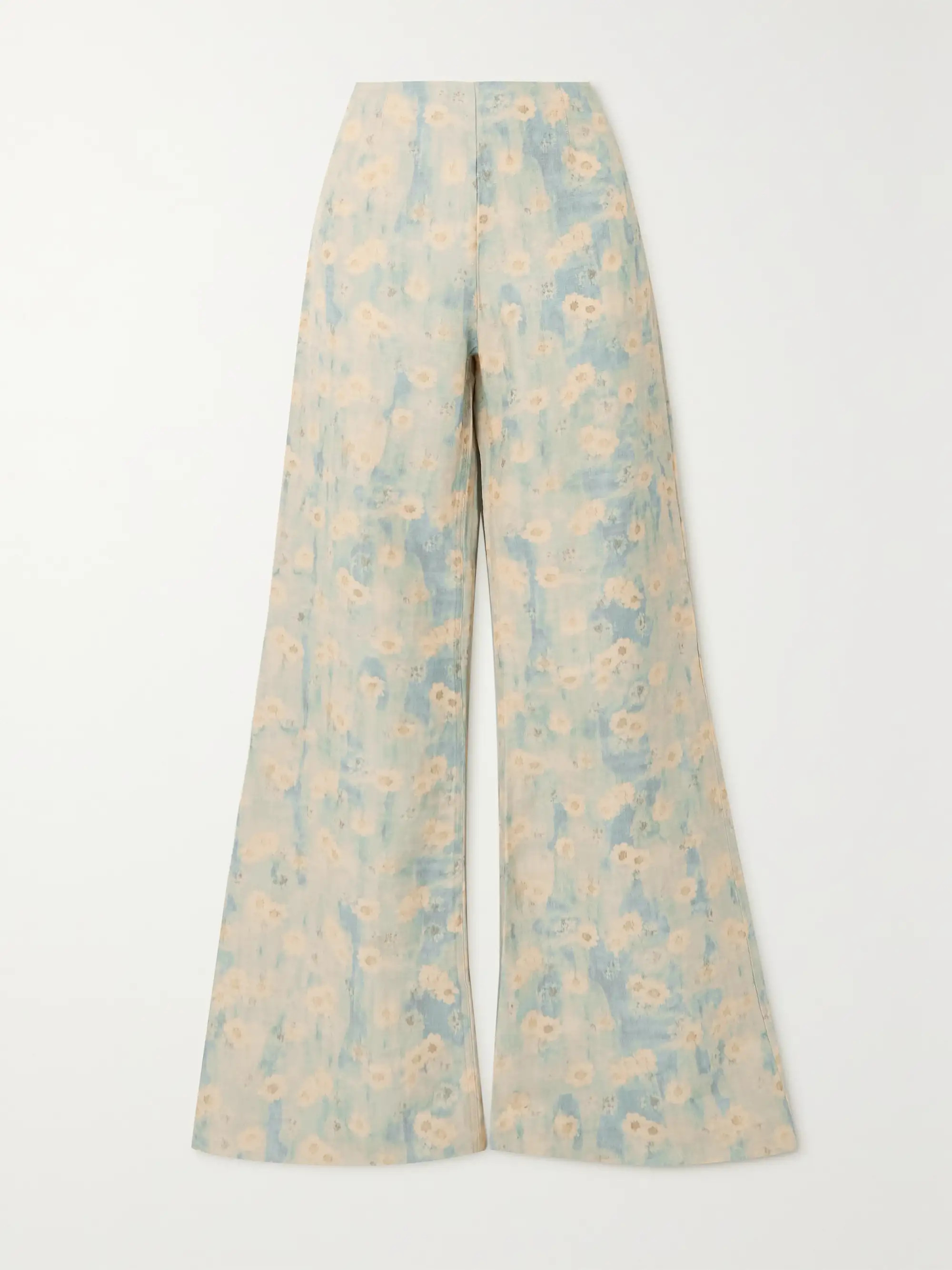 Floral-print woven wide-leg pants | NET-A-PORTER (US)