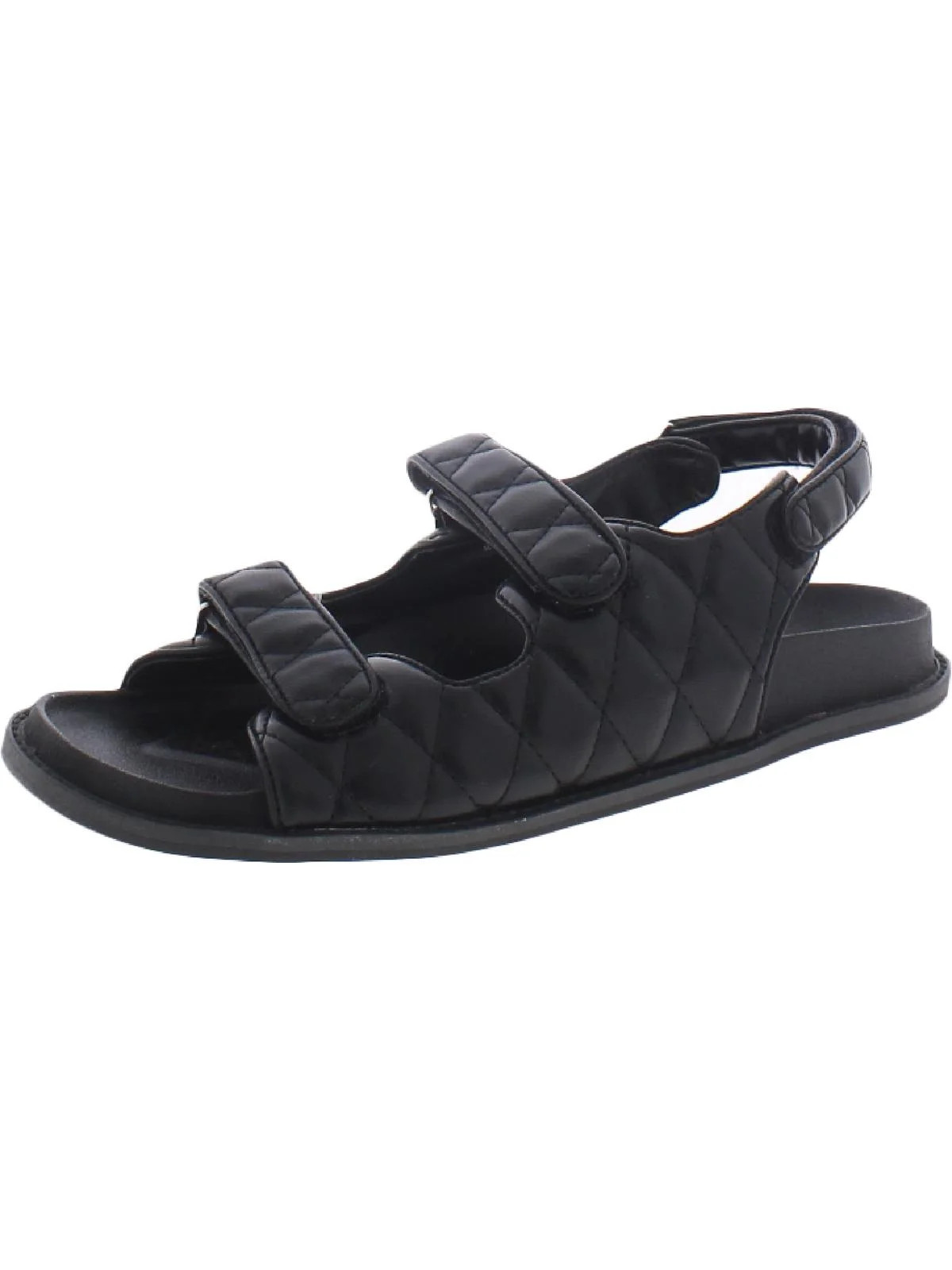 Madden Girl Womens Bradley Faux Leather Adjustable Footbed Sandals | Walmart (US)
