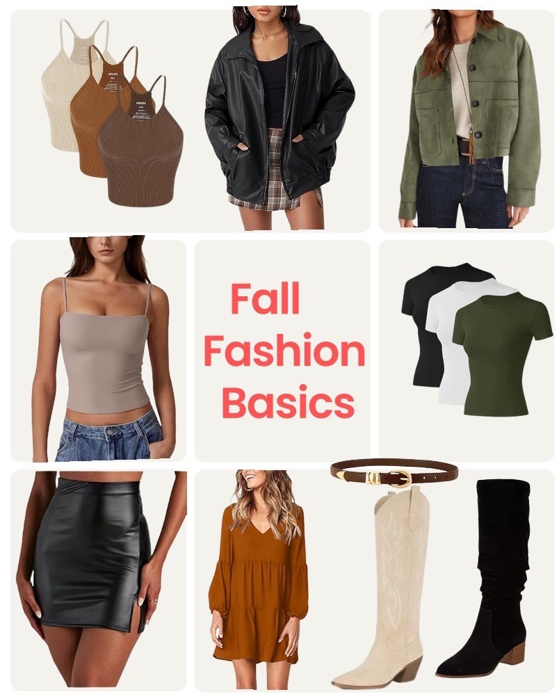🍂 Fall Fashion Basics You’ll Actually Wear 🍂
Think layering staples, cozy neutrals, and versatile boots that carry you from coffee runs → date nights. These Amazon finds are budget-friendly AND capsule-wardrobe approved.

🖤 Leather skirt for instant chic
🤎 Ribbed tanks for layering
💚 Cropped jackets + oversized shackets
🤍 Tall boots & western boots

✨ Tap to shop the full look & build your effortless fall closet.

#LTKSeasonalStyle #LTKFinds #LTKFallFashion #FallCapsuleWardrobe #AmazonStyle

#LTKStyleTip #LTKShoeCrush #LTKSeasonal