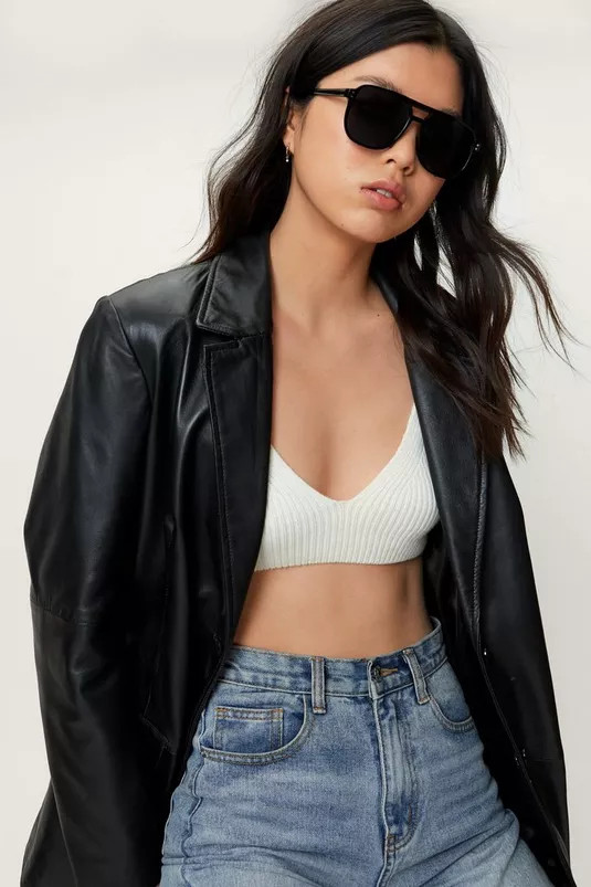Oversized Plastic Aviator Sunglasses | Nasty Gal (US)