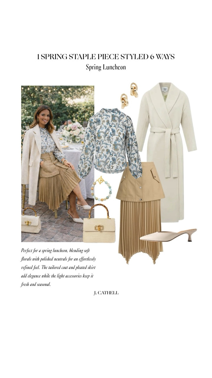 One hero piece, six outfits 🌸
The Veronica Beard Soleil Blouse in Dove Multi is that spring staple that truly does it all. From a polished spring luncheon to a casual party and even a chic mom-on-campus look, this blouse transitions effortlessly with simple swaps and thoughtful styling.

If you love building multiple outfits around one standout piece, this edit is for you. Save this for spring outfit inspiration and tap to shop each look. ✨

#LTKStyle #SpringStyle #VeronicaBeard #SpringOutfits #WardrobeStaples #CapsuleWardrobe #WhatToWear #

#LTKmomlife #LTKootd #LTKOver40