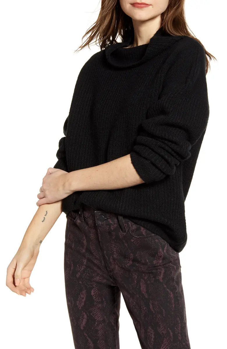 Rib Funnel Neck Sweater | Nordstrom