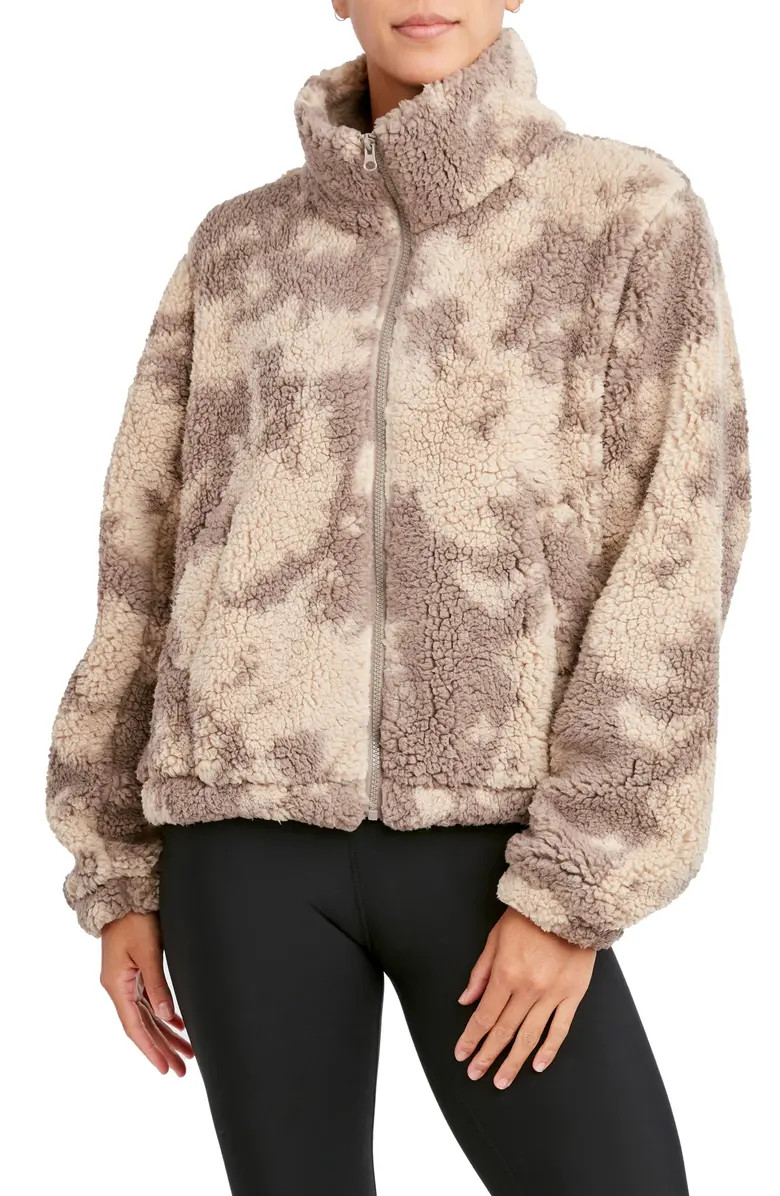 Jet Setter Printed Teddy Faux Shearling Jacket | Nordstrom Rack