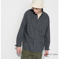 Uniqlo - Cotton Flannel Shirt - Gray - 3XL | UNIQLO (UK)