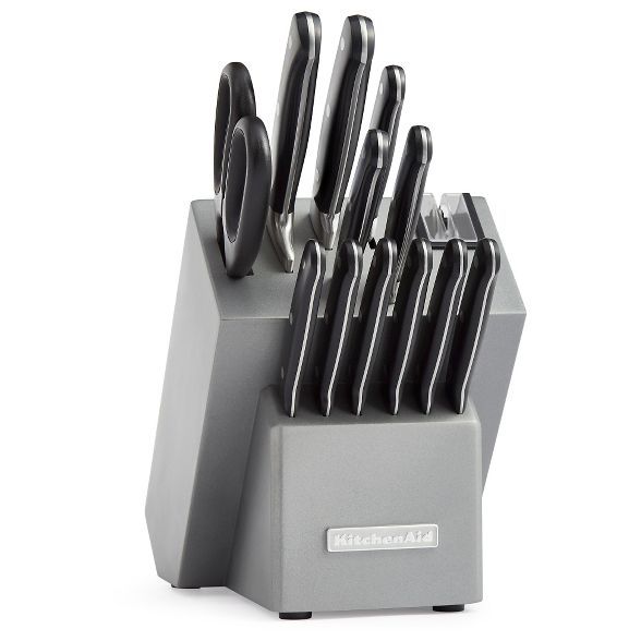 KitchenAid 14pc Forged Stainless Steel Classic Triple Rivet Cutlery Set | Target