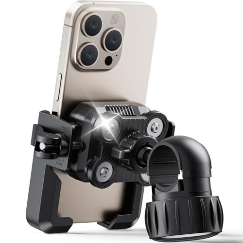 Bike Phone Holder, [Camera Friendly] [Military Anti-Shake] Motorcycle Phone Mount, [1s Lock] Bicycle Phone Holder Handlebar Phone Mount for Scooter Bike Accessory for iPhone/Samsung/All Phones 4.7-7 | Amazon (US)