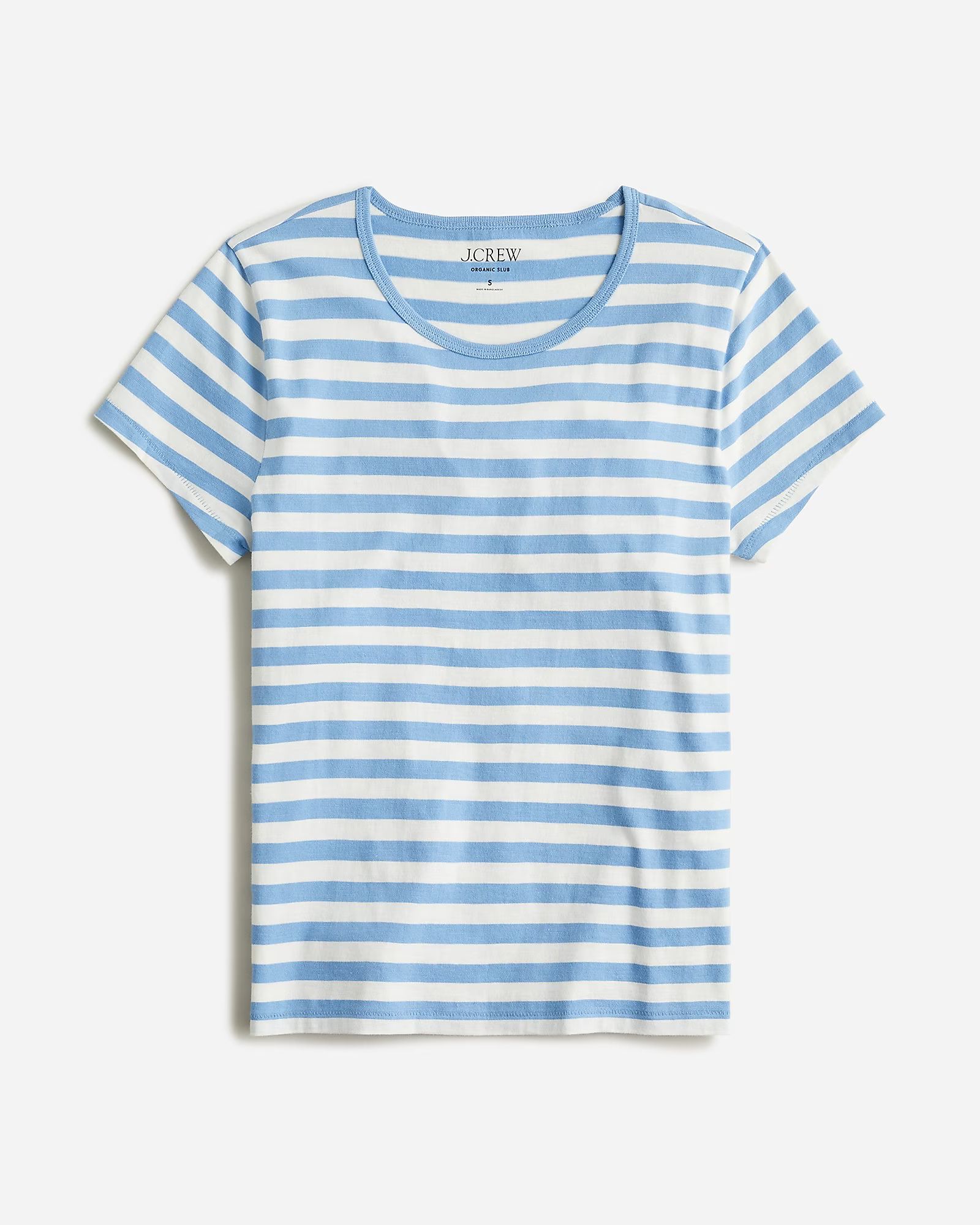 Slim-fit organic slub cotton T-shirt in stripe | J.Crew US
