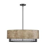 Nuvo 60/6980 Barrique Pendant Fixture Black with Honey Wood Finish, 5 Light | Amazon (US)