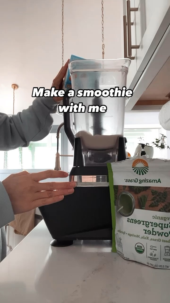 Here’s one of the many smoothies I make for us during the week. 
-vanilla almond milk
-Amazing grass super greens (2 scoops)
-powdered peanut butter (1-2 scoops) 
-frozen blueberries 
-frozen strawberries 
-banana 
•
•
I linked super greens and powdered protein for you guys. 
:
:
#recipe #smoothierecipe #smoothies #healthy #healthylifestyle #healthyfood #healthyeating #tasty #tastyfood 

#LTKhome #LTKfitness #LTKVideo