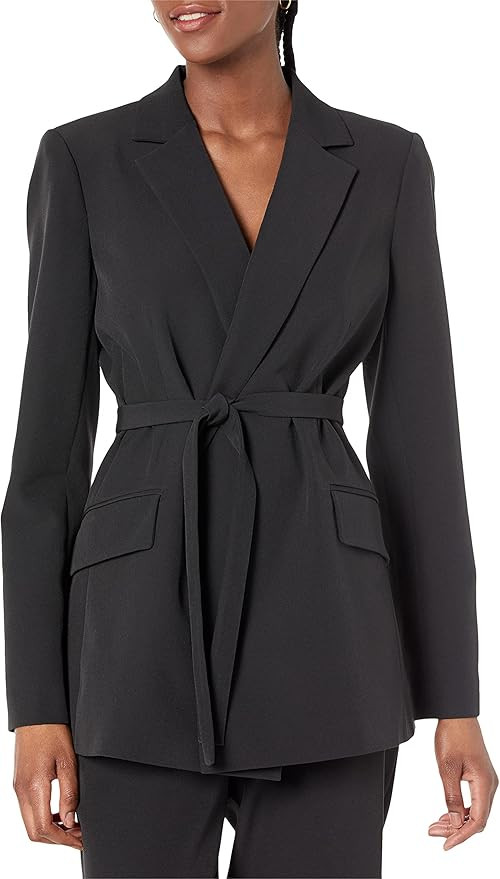 The Drop Women's Ren Wrap Front Belted Blazer | Amazon (US)