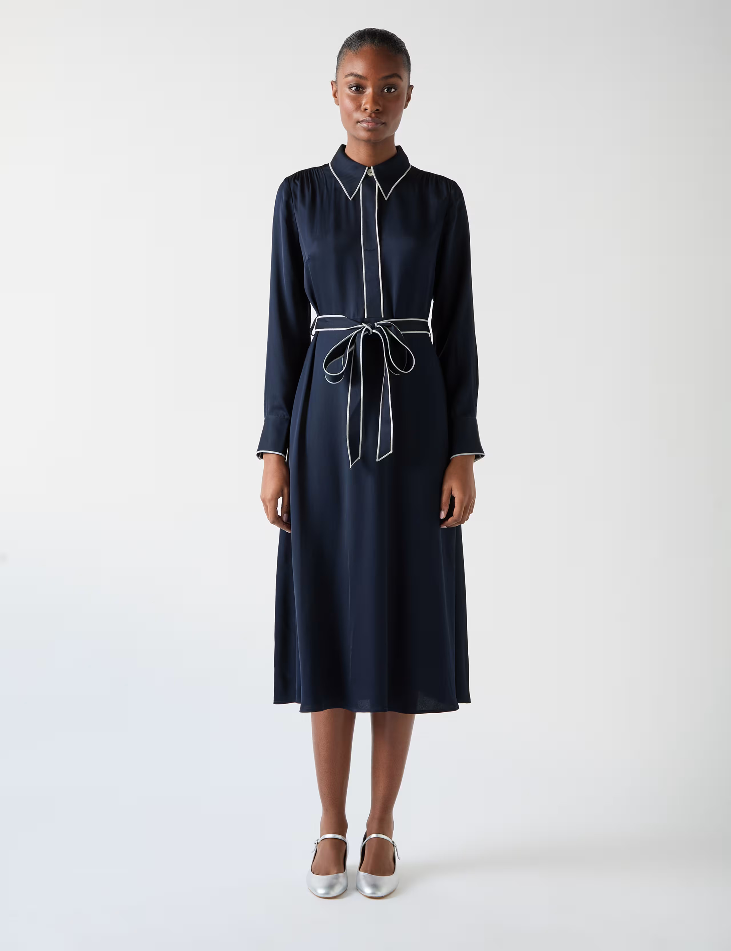 Belted Relaxed Midi Shirt Dress | Marks & Spencer (UK)