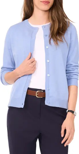 Halogen® Crewneck Cardigan | Nordstrom | Nordstrom