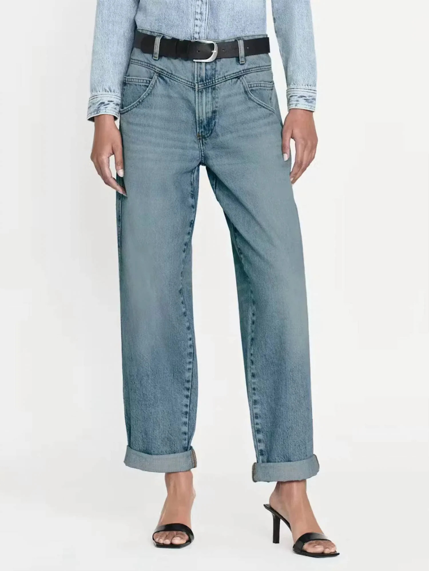 90's Utility Loose Straight High Rise Jean In Beck | Shop Simon