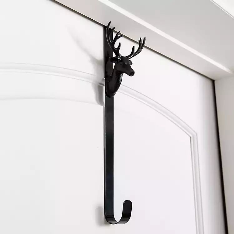 Black Stag Head Wreath Hanger | Kirkland's Home