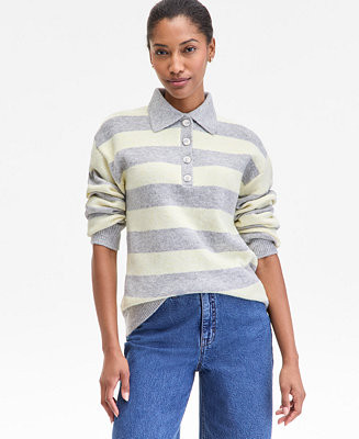 Women's Striped Rugby Sweater, Macy's Exclusive | Macy's