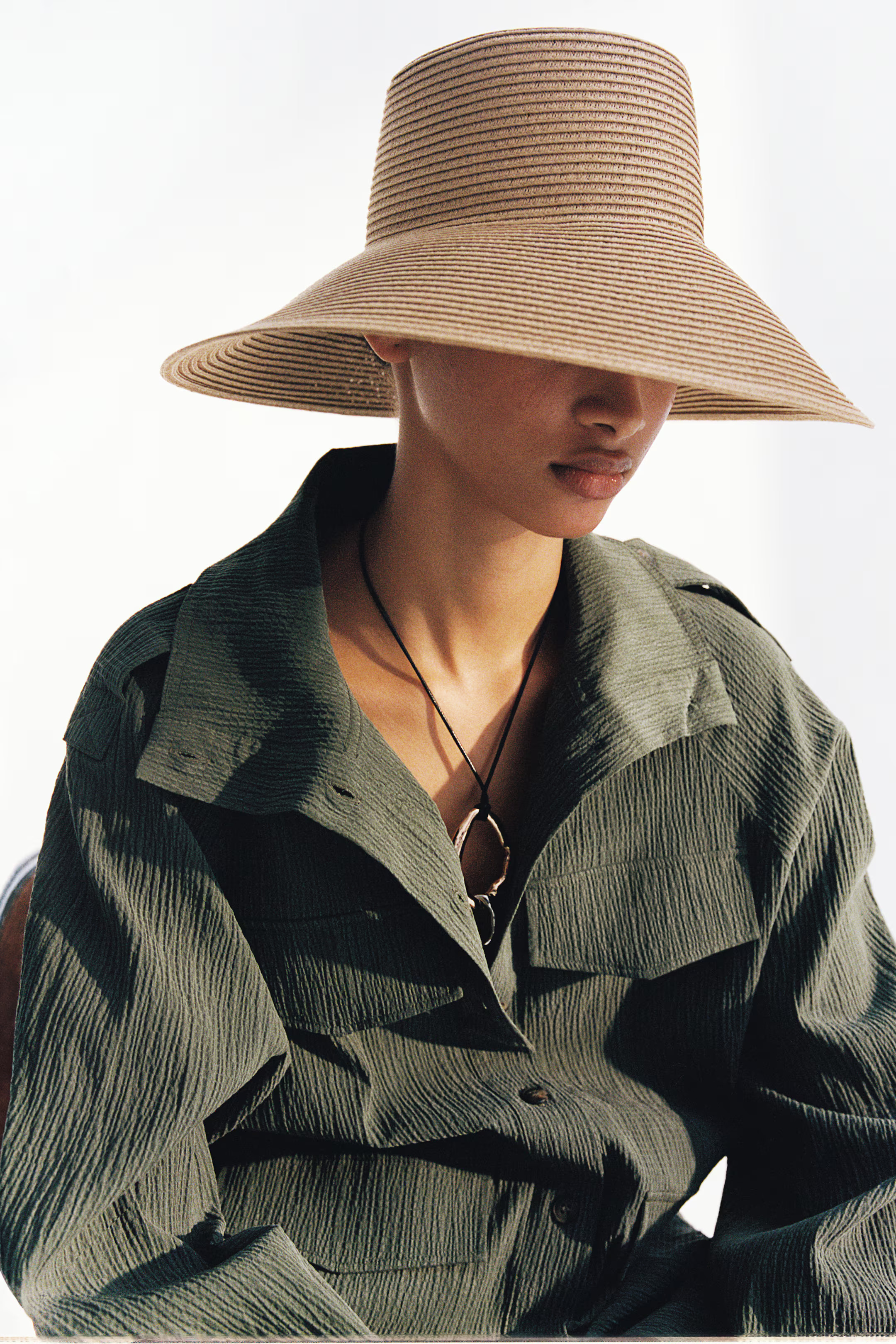 Sloped Brim Straw Hat | H&M (US + CA)