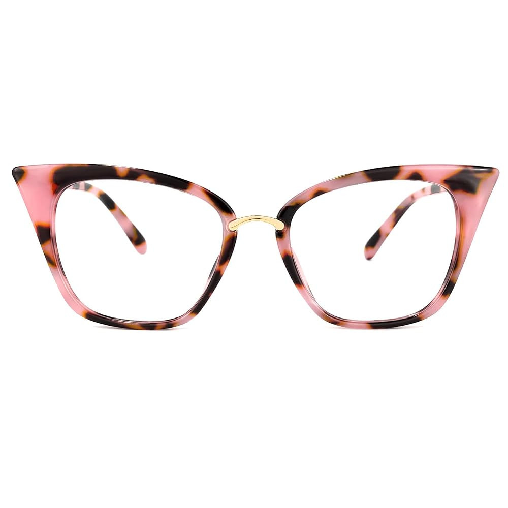Zeelool Cat Eye Glasses Frame for Women Clear Lens Chandrika ZOP01899 | Amazon (US)