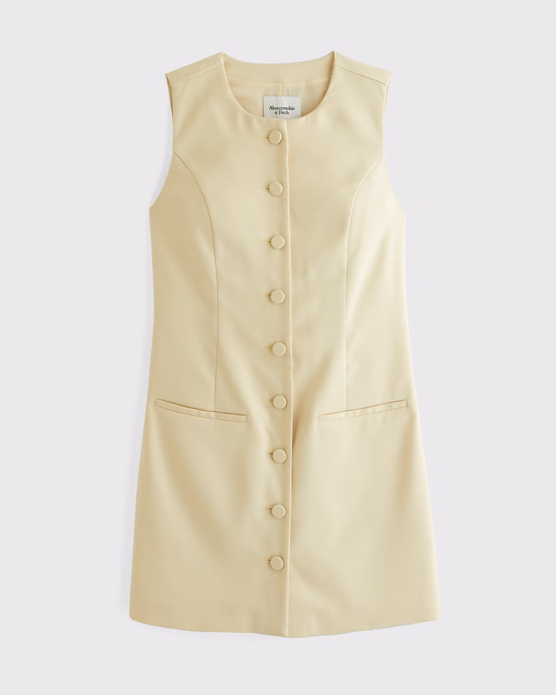 The A&F Mara High-Neck Vest Mini Dress | Abercrombie & Fitch (US)