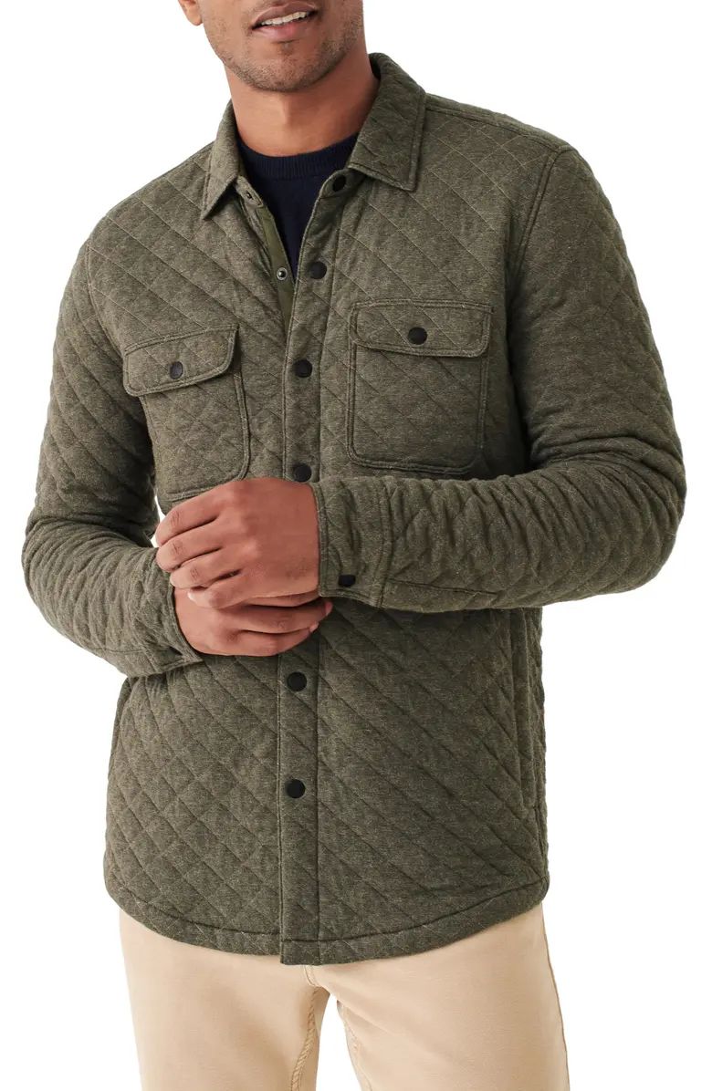 Faherty Epic Cotton Blend Quilted Shirt Jacket | Nordstrom | Nordstrom