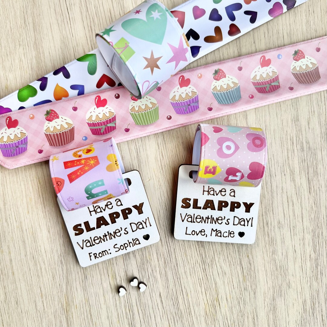 Set of Slap Bracelet Valentines Day Gift For Classroom | Slappy Valentine's Day Gift For Kids | N... | Etsy (US)