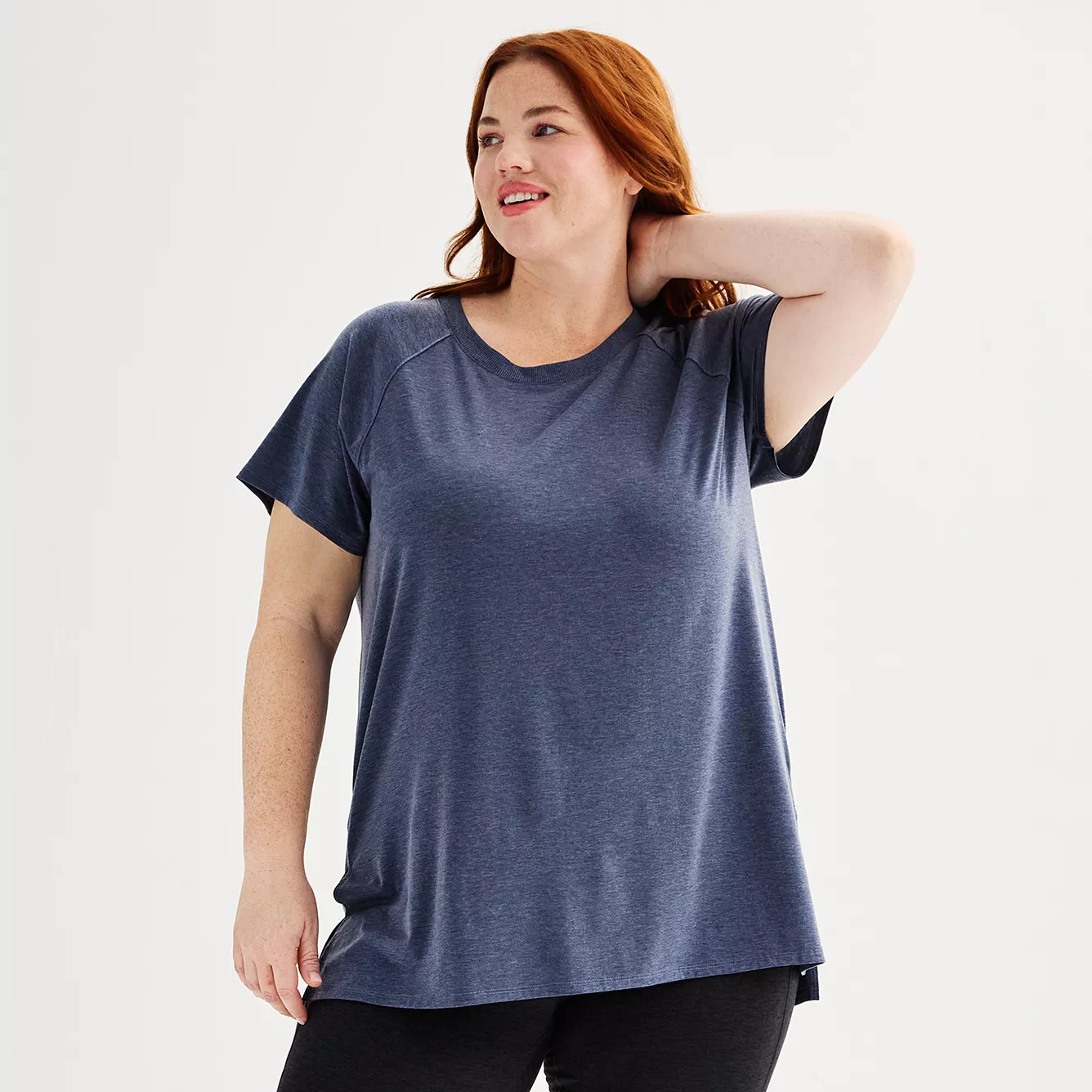 Plus Size Tek Gear® Essential Short Sleeve Tunic Tee | Kohl's