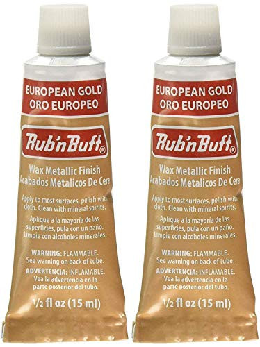AMACO - Rub 'n Buff Wax Metallic Finish, (European Gold), (0.5-Fluid Ounce) (2-Pack) | Amazon (US)