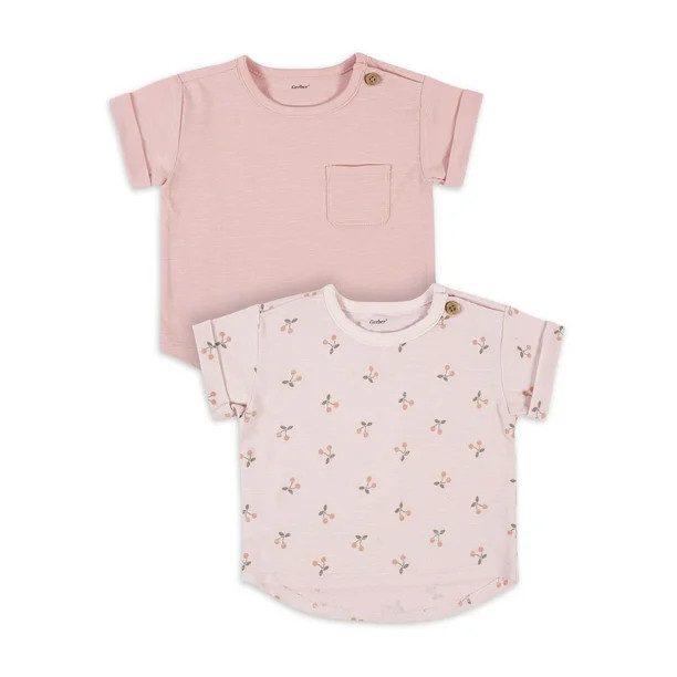 Modern Moments by Gerber Baby Girls Hi/Lo Tops, (0-3 Months - 24 Months) - Walmart.com | Walmart (US)