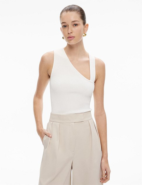 Witchery Asymmetric Neck Rib Knit | David Jones | David Jones (Australia & New Zealand)