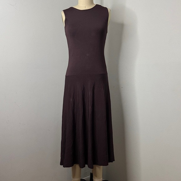 Zara  Sleeveless Midi Dress in Deep Purples. Size M. NWOT | Poshmark