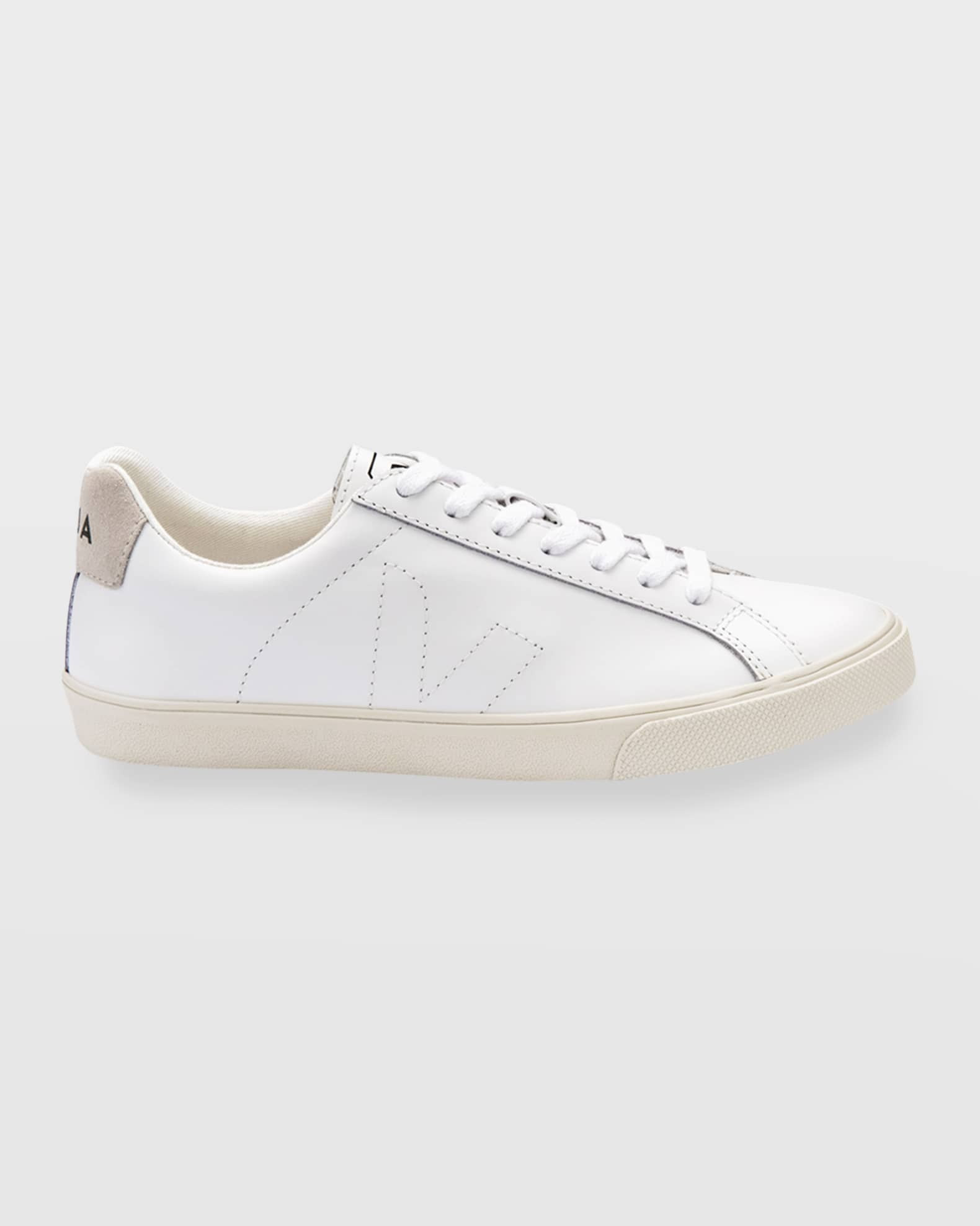 Esplar Leather Logo Sneakers | Neiman Marcus
