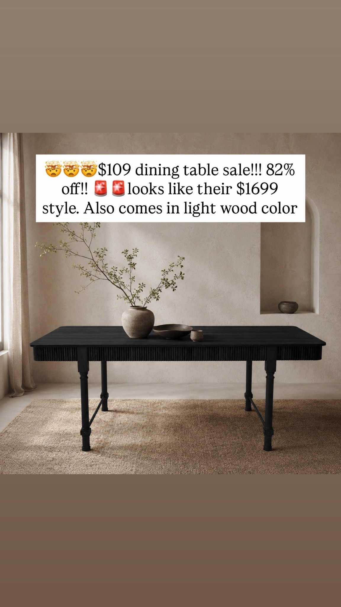 GET OUT OF HERE! Only $109 for this beautiful dining table!! Looks like crate & barrel $1699 style