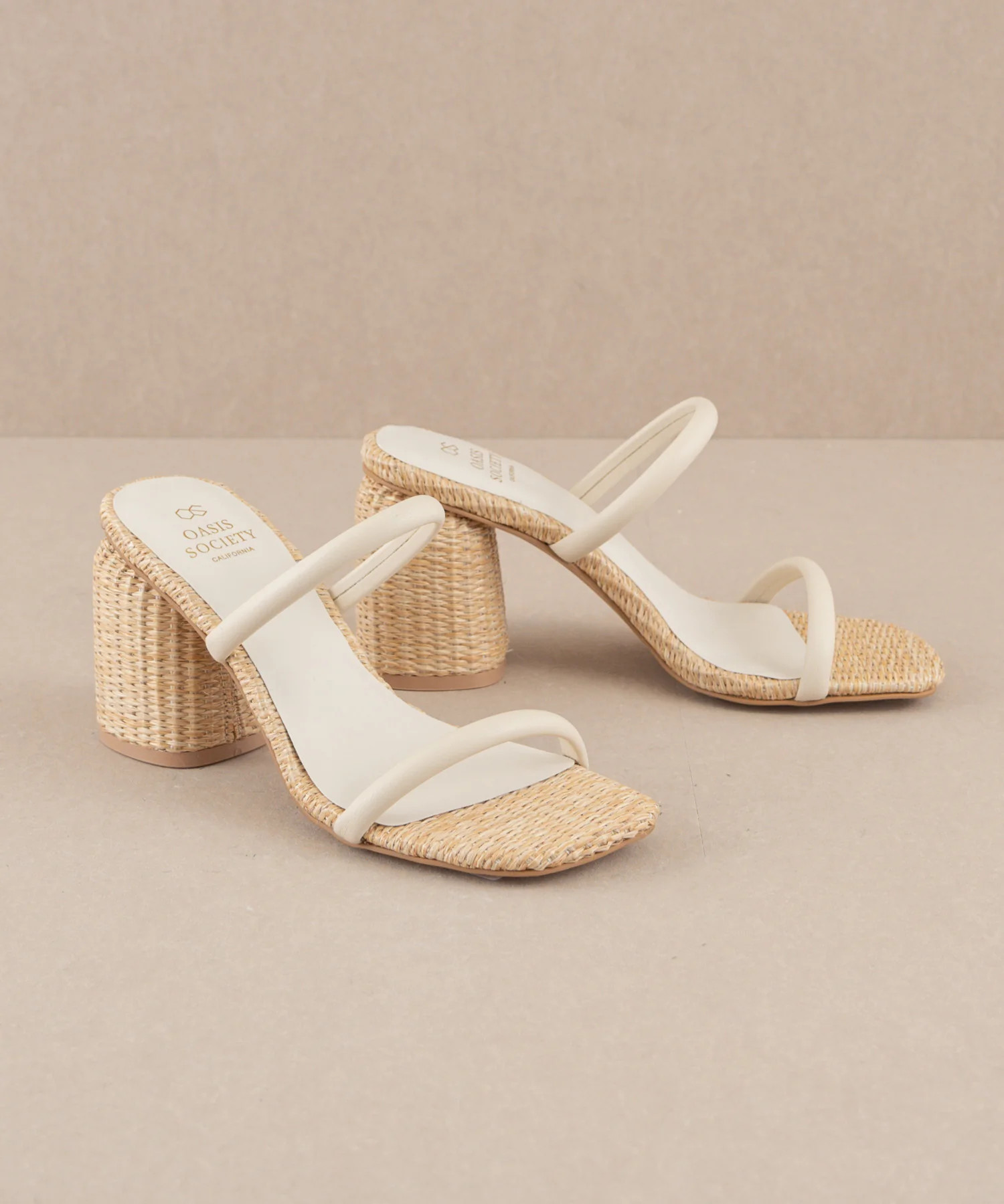 The Margaret | Beige Rattan Heel | Oasis Society