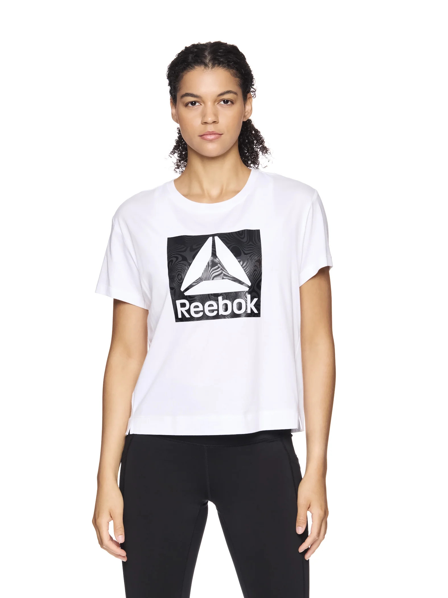 Reebok Women's and Women's Plus Spirit Cropped Tee, Sizes XS-4X | Walmart (US)
