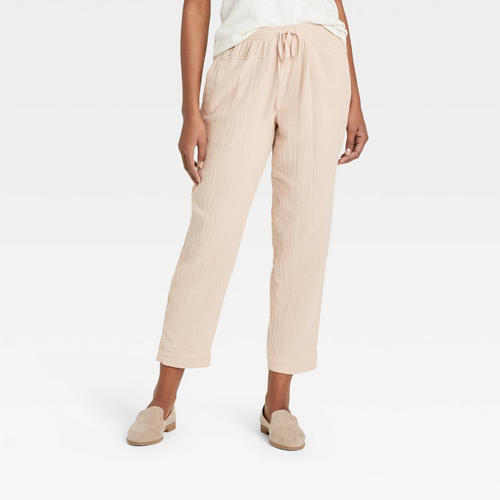 Women's High-Rise Lounge Pants - Universal Thread Stone L, Grey | Target