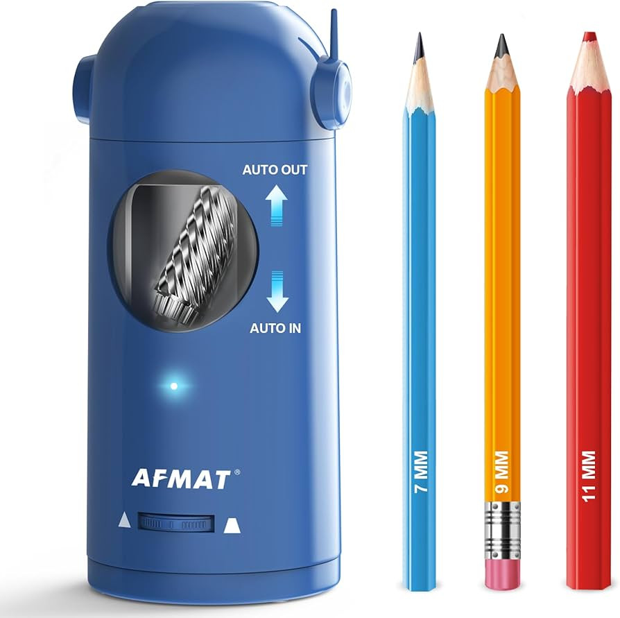 AFMAT Electric Pencil Sharpener, Fully Automatic Pencil Sharpener for Colored Pencils 7-11.5mm, A... | Amazon (US)