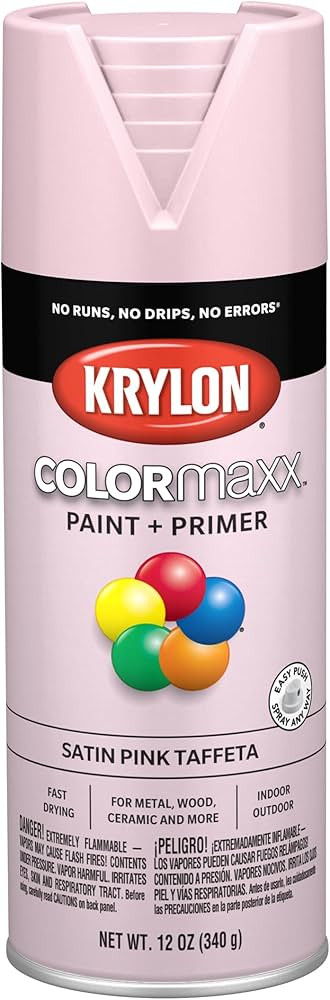 Krylon ColorMaxx 12 Oz. Satin Spray Paint, Ballet Slipper - 1 Each | Amazon (US)