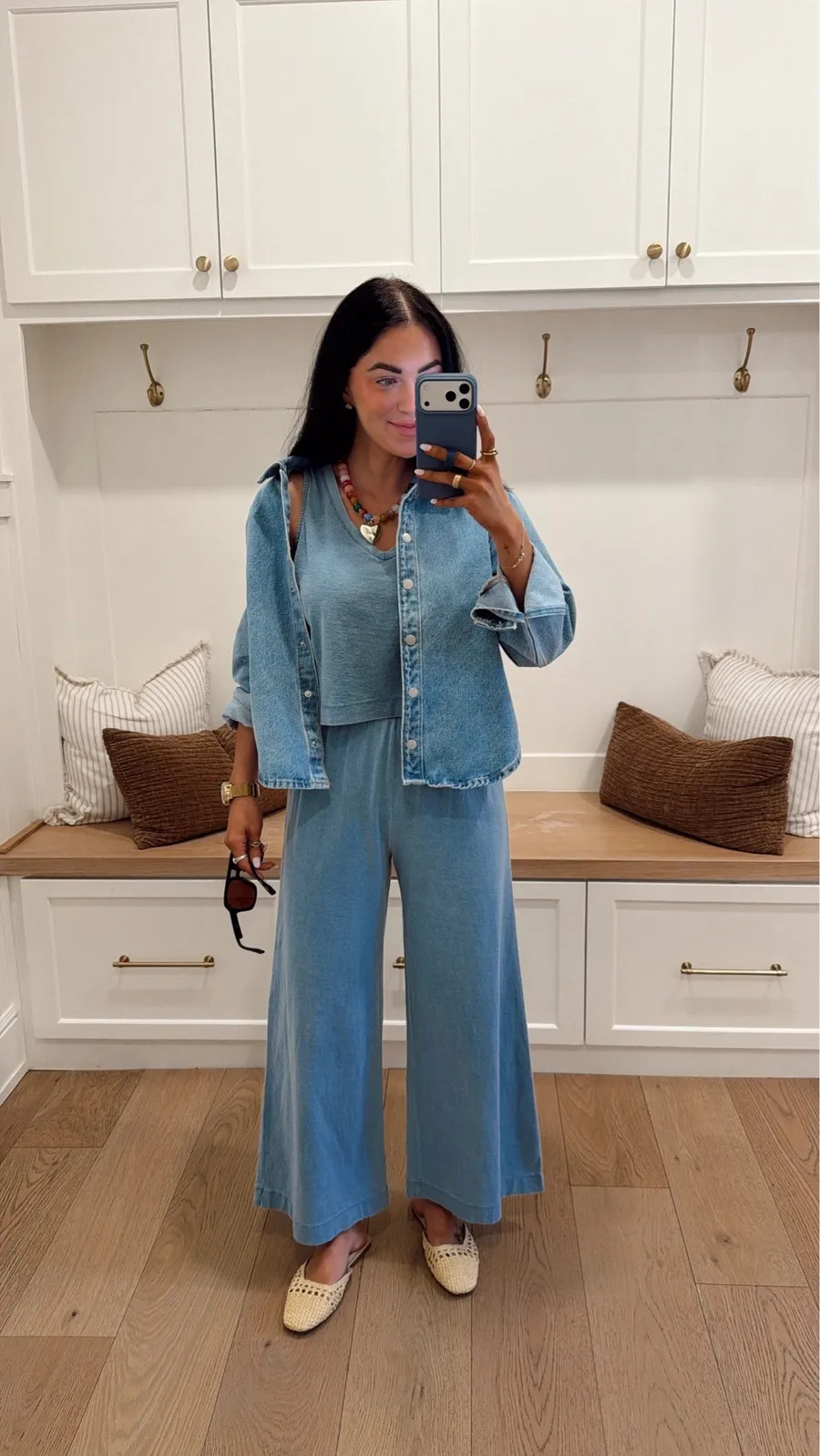 Loving this all denim look 🫶

Summer outfits, wardrobe essentials, basics, everyday, go to, casual, on the go, running errands, katy roach, livingmybeststyle #LTKootd 

 #LTKootd #LTKPetite
