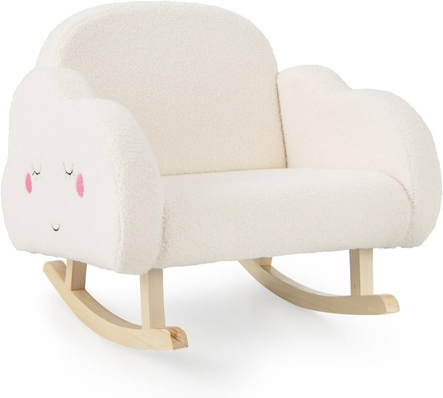 INFANS Kids Sofa, Toddler Rocking Chair with Solid Wooden Frame, Anti-Tipping Design, Plush Fabri... | Amazon (US)
