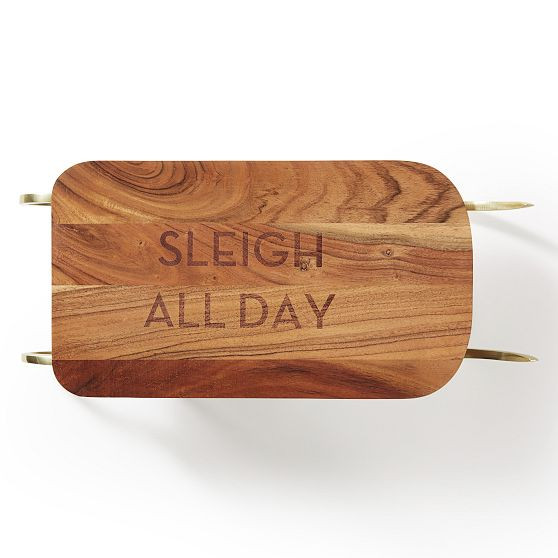 Wood Sleigh Cheese Board | Mark and Graham | Mark and Graham